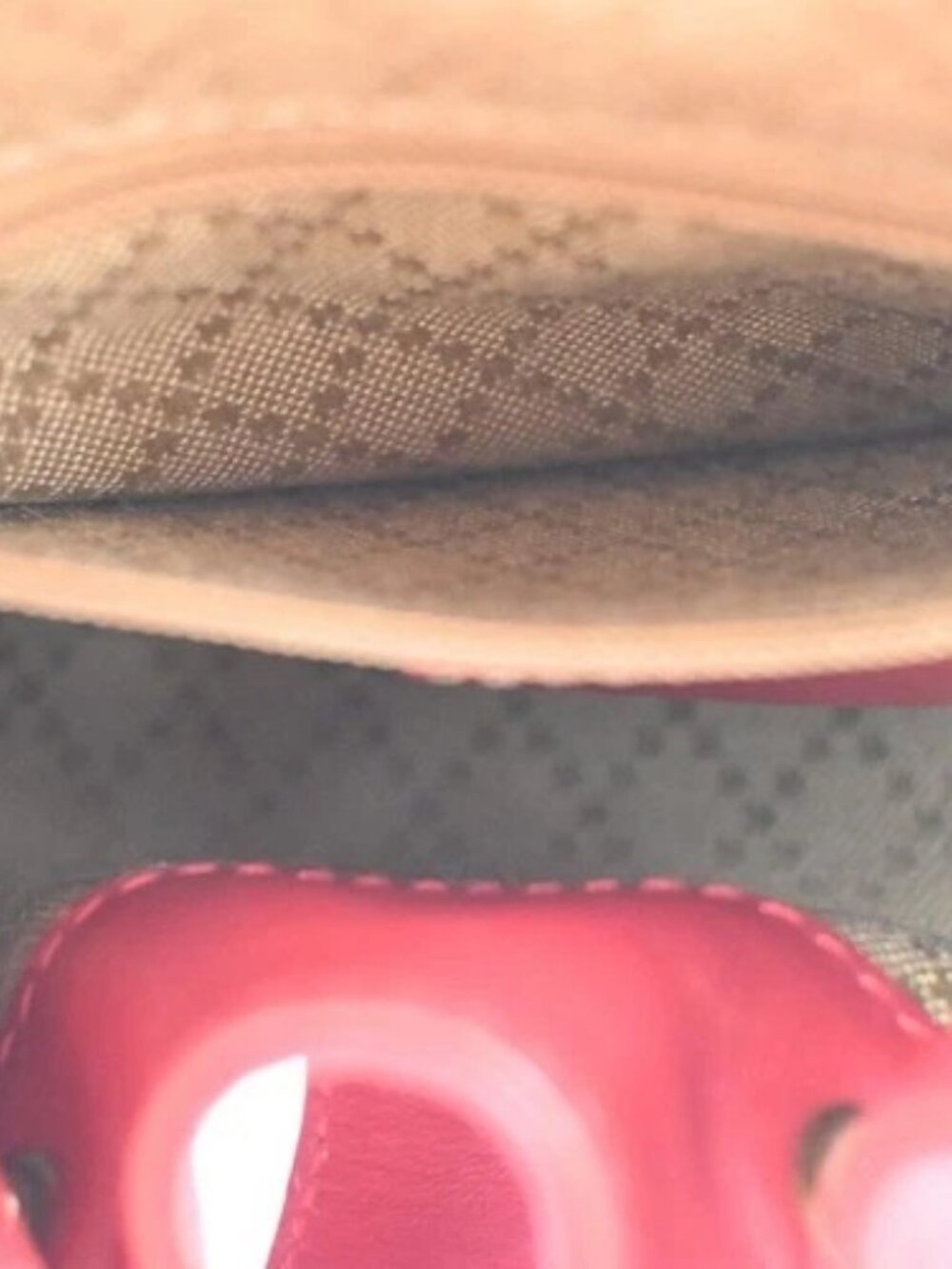GUCCI Logo Bamboo Drawstring Mini Backpack Bag Leather Red GHW Italy 62ZA194 - Picture 13 of 16